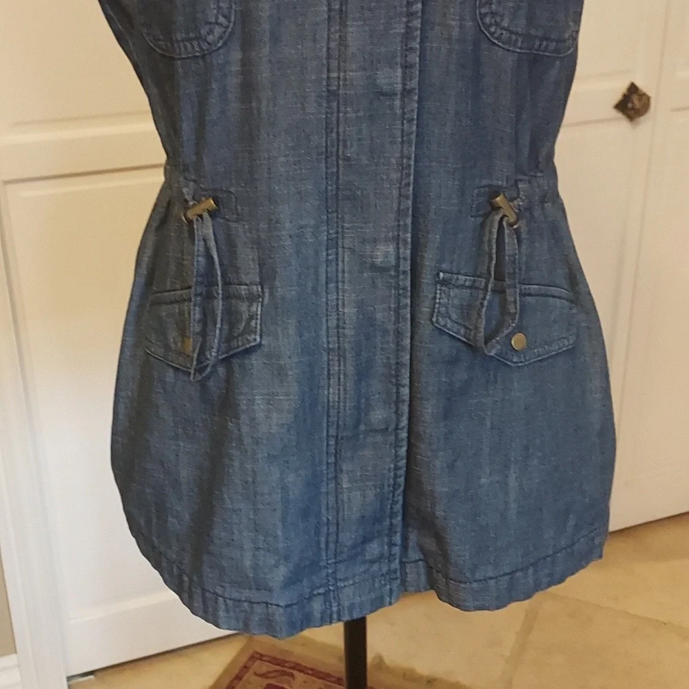 Maison Jules Denim Jean Vest Size M Utility Vest